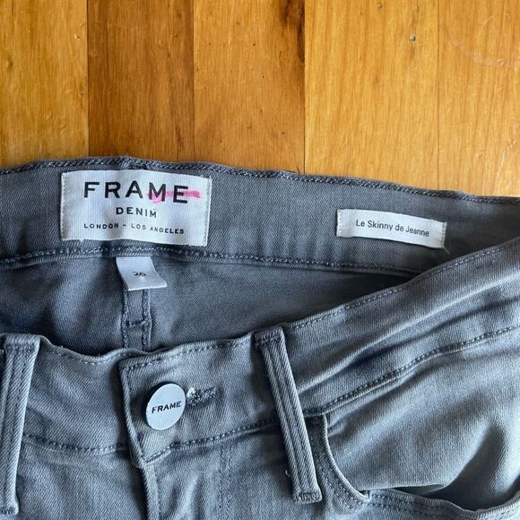F ✨ FRAME Le Skinny De Jeanne Jeans – Russo Gray, Size 26 – Gently Pre-Loved ✨ - Picture 2 of 5